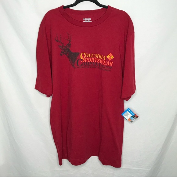 Columbia Other - NWT Columbia Tshirt Men's LT Red Cause Dinner Doesn't Shoot Itself Deer Buck